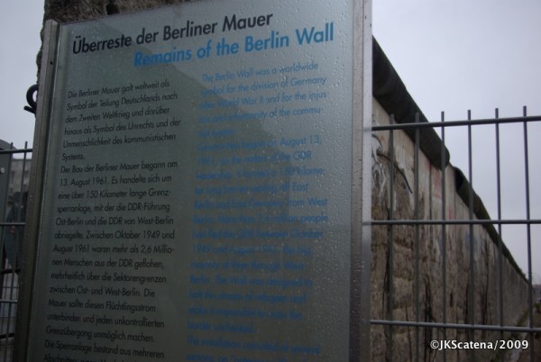 ￼Um dos trechos restantes do Muro