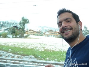 A emoção é grande com a incrível vista dos panoramas alpinos