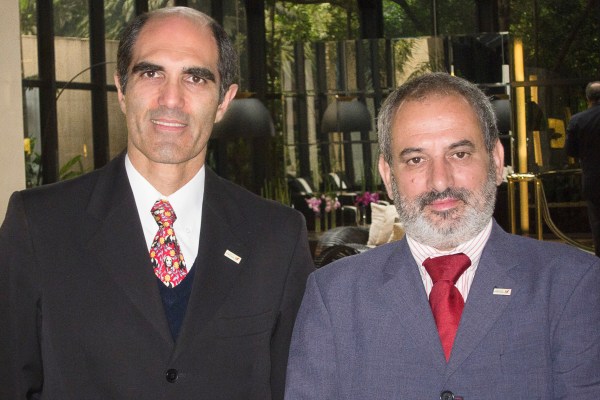 Paulo Machado e António Lacerda, no Workshop do Turismo de Alentejo em São Paulo