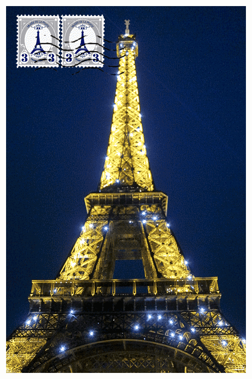 Eiffel (Contemporary) Postcard